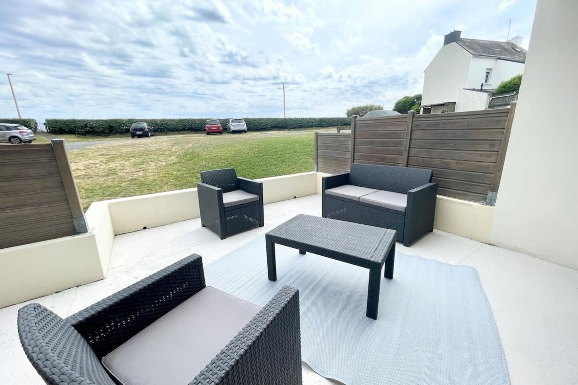 T3 Neuf Archi Cocooning Terrasse Face A La Mer Ploemeur Exterior photo